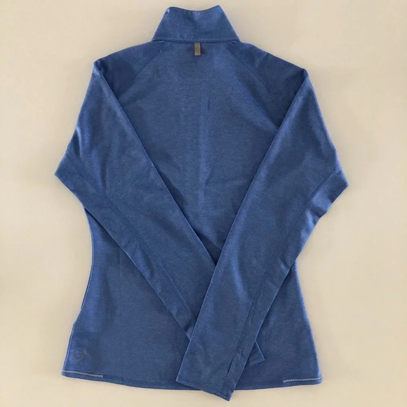 Puma 1/2 Zip Long Sleeve Stand Up Collared Top in Heather Light Purple Size S - Picture 9 of 15